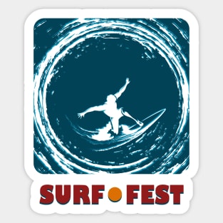 Surf Fest Emblem Sticker